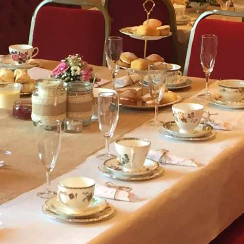 just wright catering afternoon tea china cups teapots